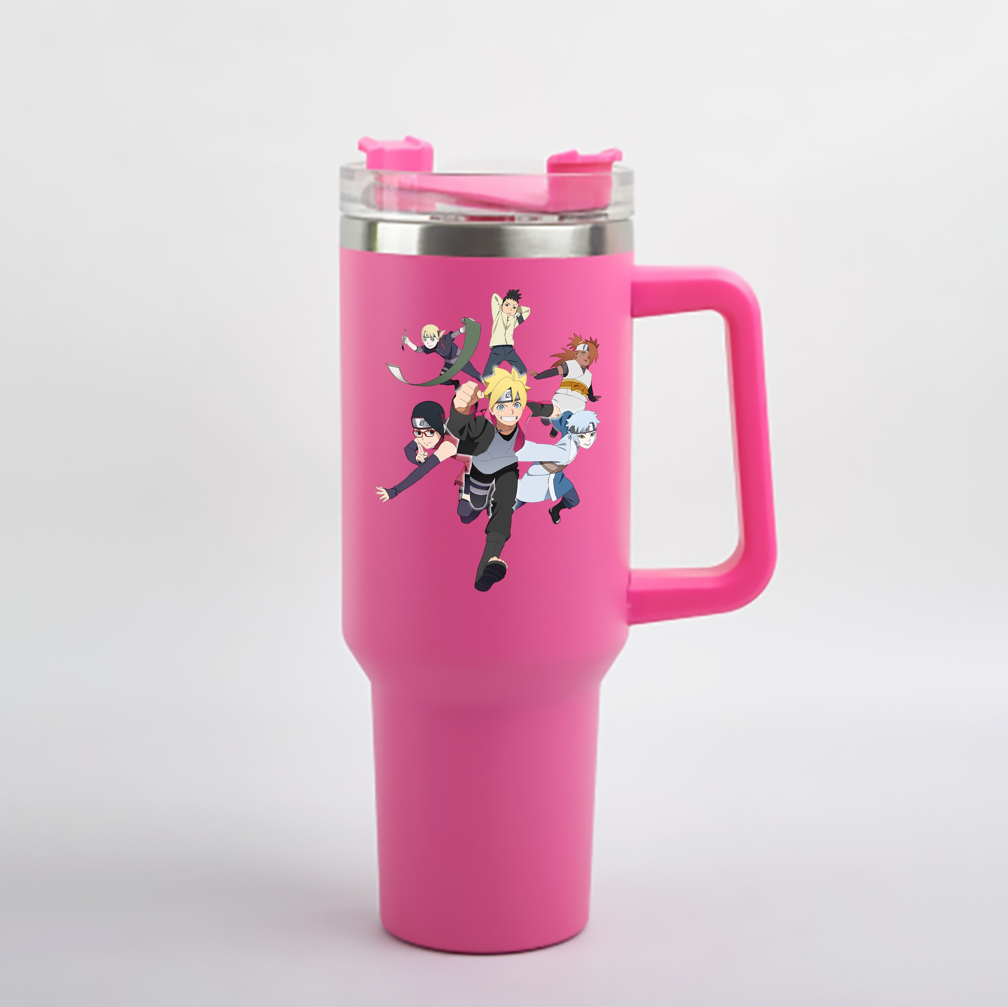 （画像用） NARUTO -ナルト- うずまき ボルト Uzumaki Boruto 1200mL車用タンブラー - クリスタルステッカー（プラスチックストロー付き）